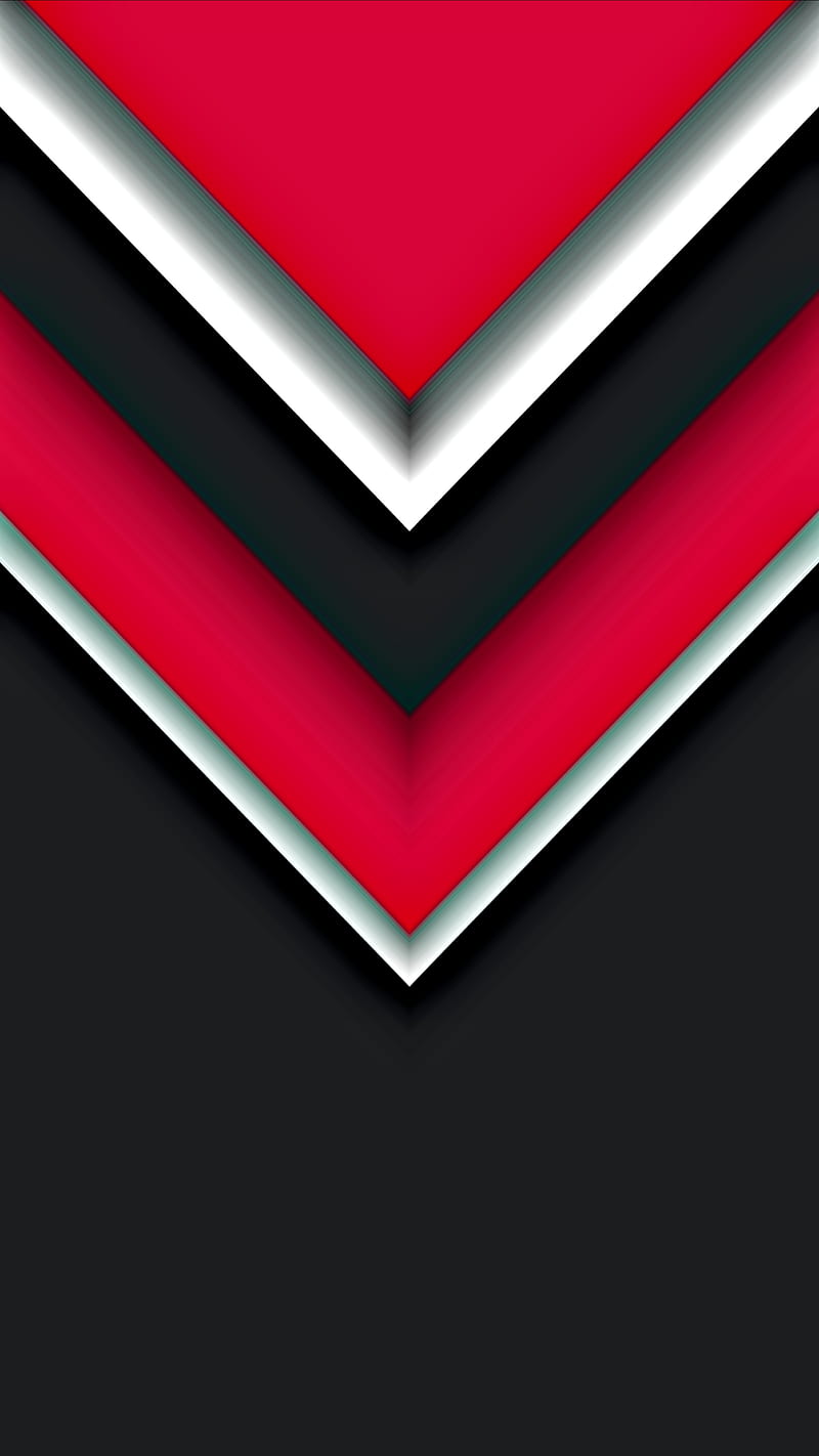 Material design 707, abstract, black, geometric, material design, minimalism, modern, red, triangles, HD phone wallpaper