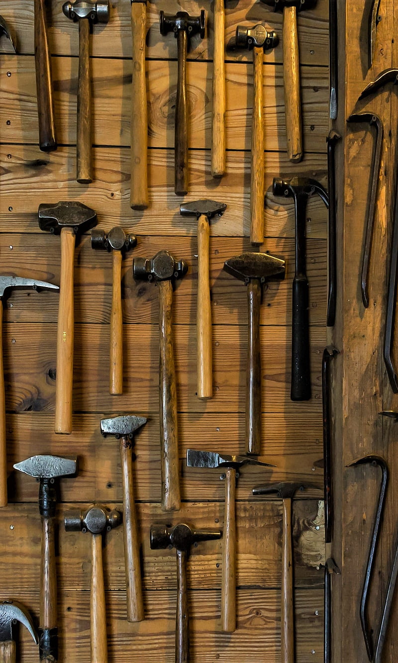 hammer, nail, tools, workshop, HD phone wallpaper