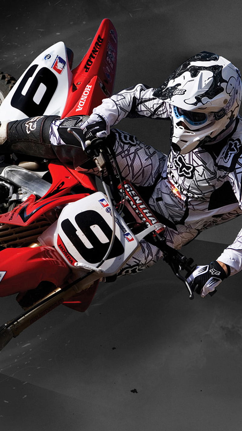 Dirt bike, motocross, motorbike, motorcycle, rider, HD phone wallpaper