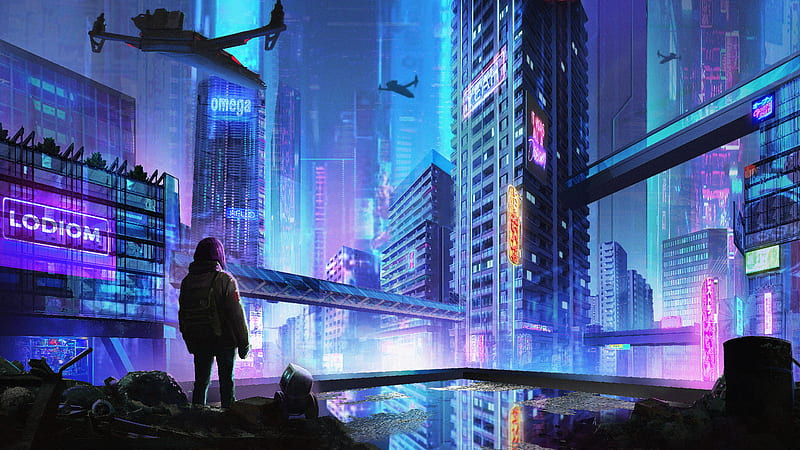 Ciencia ficción, ciudad, edificio, futurista, Fondo de pantalla HD | Peakpx