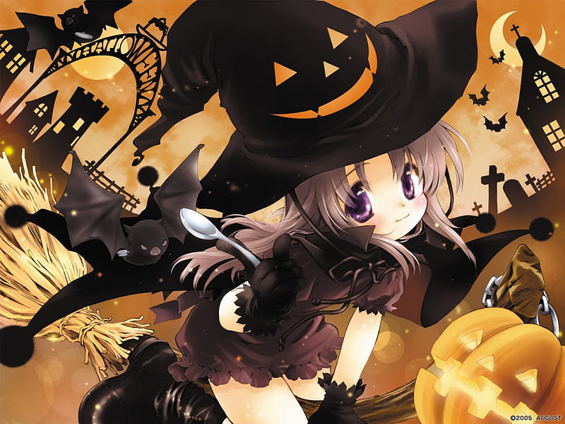 Halloween, manga, holidays, anime, HD wallpaper | Peakpx