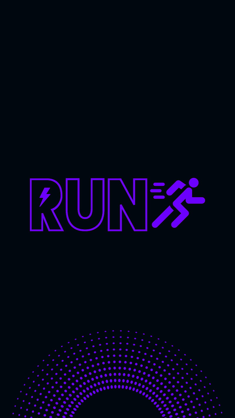 Run, Artyns, action, basic, black, colorful, dark, dots, emotions, fitness, flash, icon, iconic, man, pink, purple, read, red, shadow, sport, text, vector, vectorel, word, HD phone wallpaper