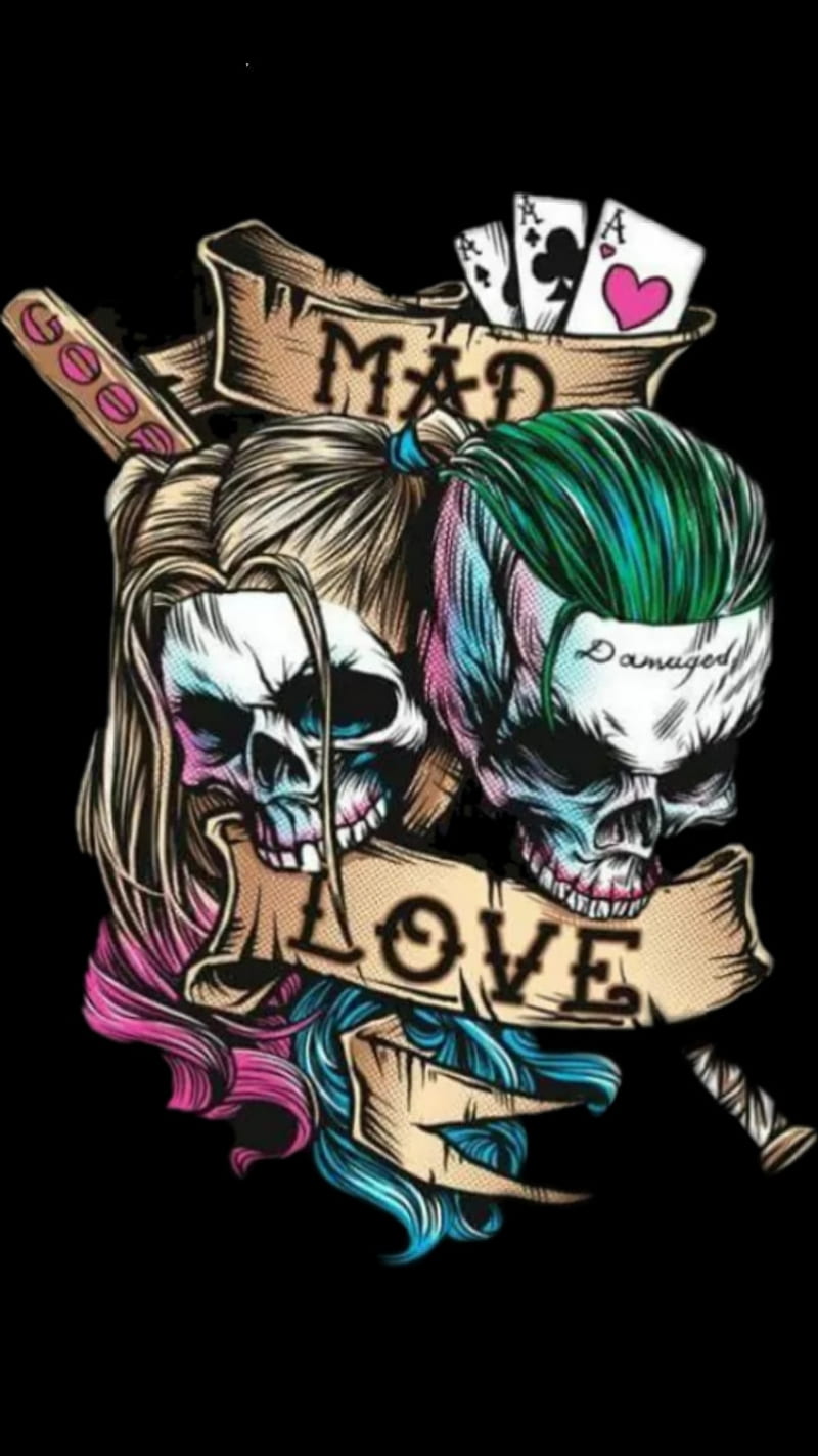 Mad love, joker harley quinn, HD phone wallpaper