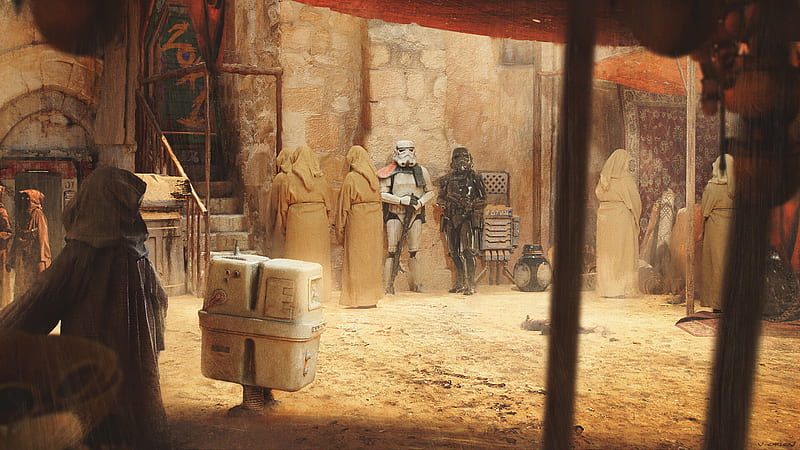 Star Wars, Death Trooper, Droid, Jawas (Star Wars), Stormtrooper, HD wallpaper