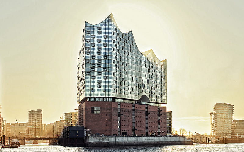 Hamburg Germany, modern, building, architecture, cityscape, germany, HD wallpaper
