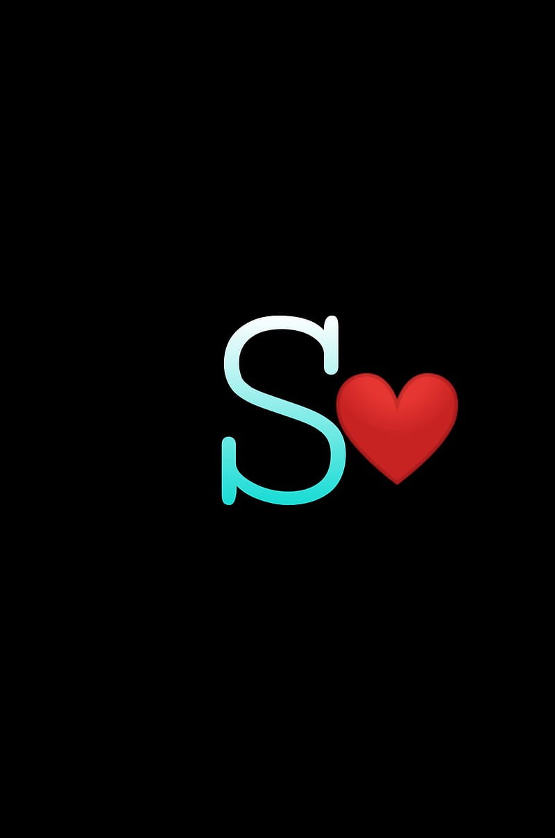 s alphabet in heart wallpaper