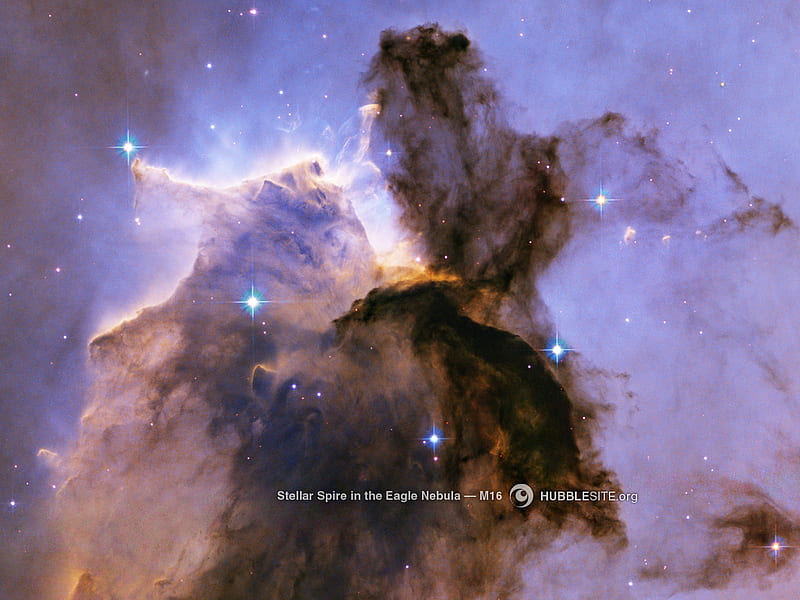 Stellar Spire, sky, gas cloud, space, hubble tele, HD wallpaper