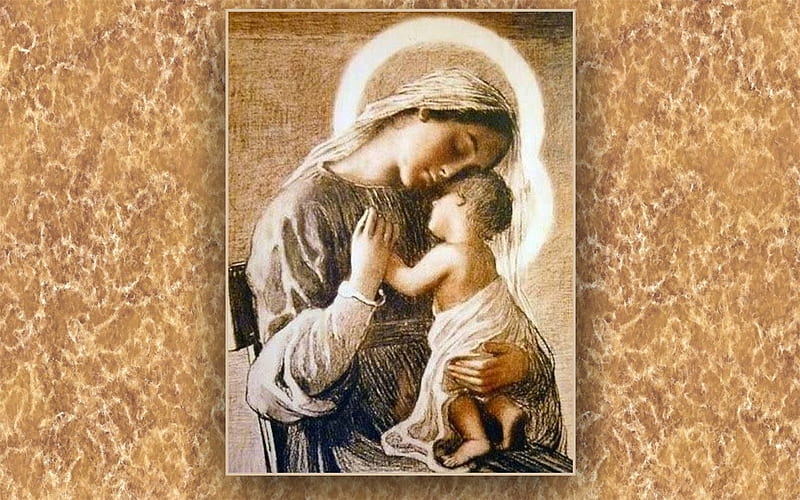 Mother Mary and Jesus, Love, Virgin, Child, Mary, Jesus, HD wallpaper