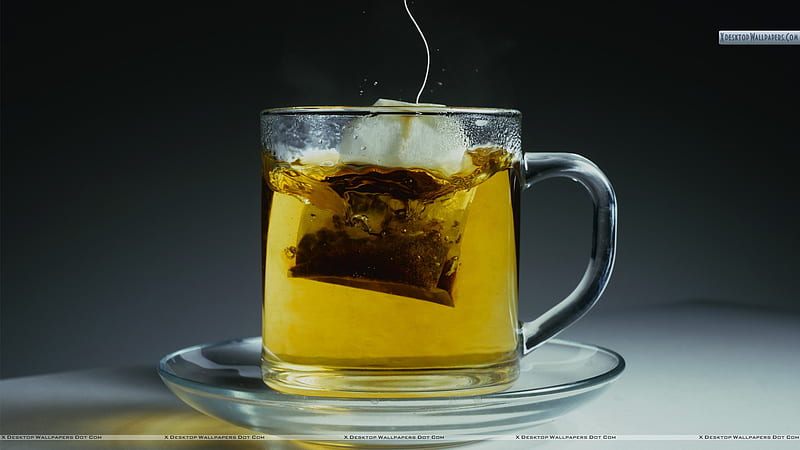 Ice Tea in Transparent Glass, graphy, ice tea, transparent glass, tea, cups, HD wallpaper