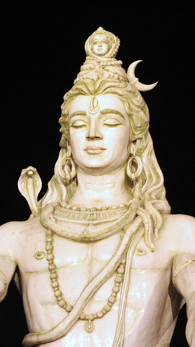 Shiva God, Statue, Black Background, lord, mahadev, HD phone wallpaper |  Peakpx