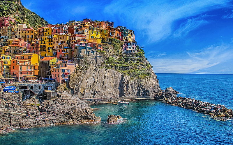 Italy, Positano, R, village, sea, Amalfi Coast, summer, Costiera Amalfitana, Campania, Europe, HD wallpaper
