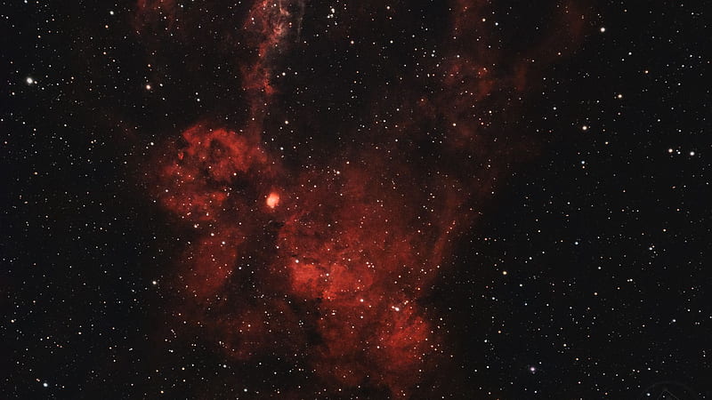 Red Stars Sky Lobster Claw Nebula Glow Space, HD wallpaper