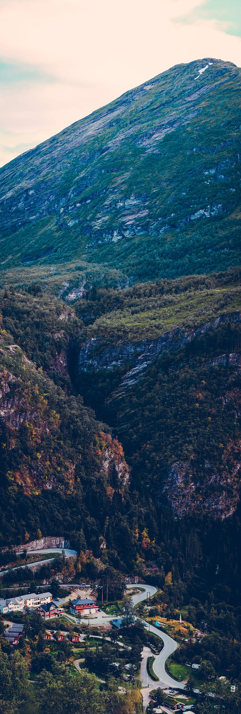 mountain range with wining road, HD phone wallpaper
