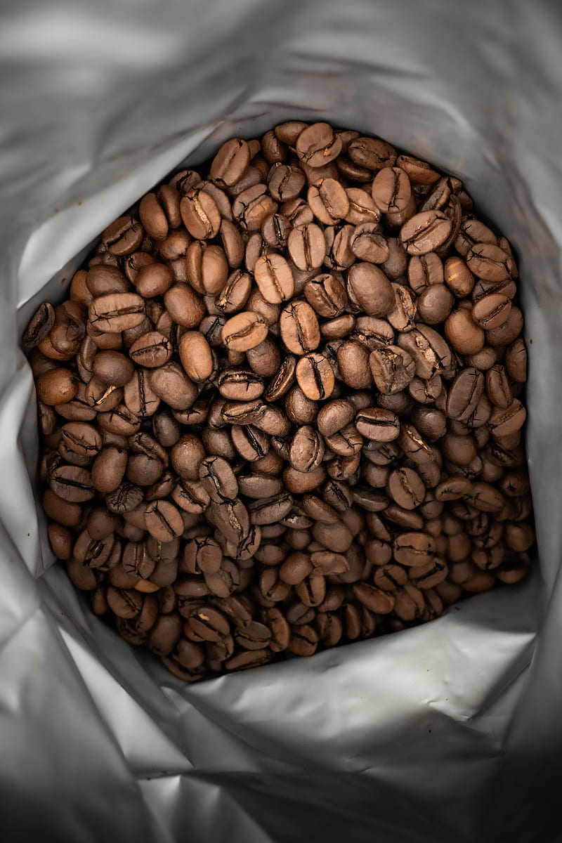 coffee beans, coffee, brown, beans, HD phone wallpaper