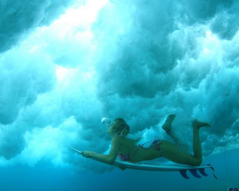 Surfer Girl, surf, surfer, water, girl, HD wallpaper