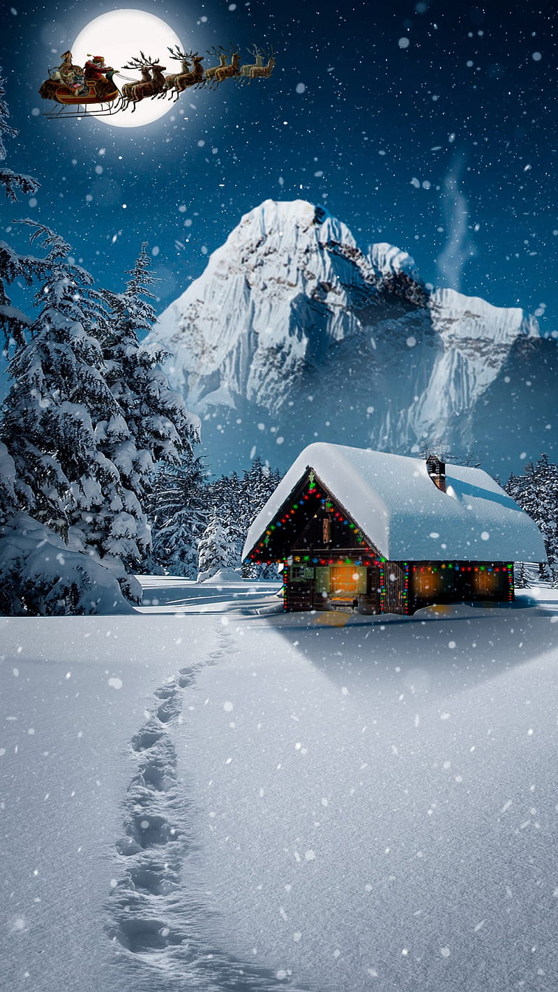 1080P Descarga gratis | Newyear19, invierno, navidad, nieve, paisaje