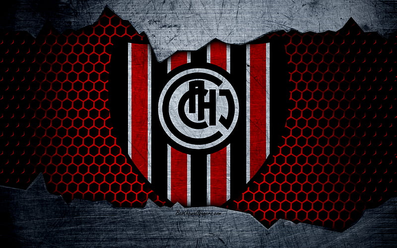 Chacarita Juniors Superliga, logo, grunge, Argentina, soccer, football club, metal texture, art, Chacarita Juniors FC, HD wallpaper