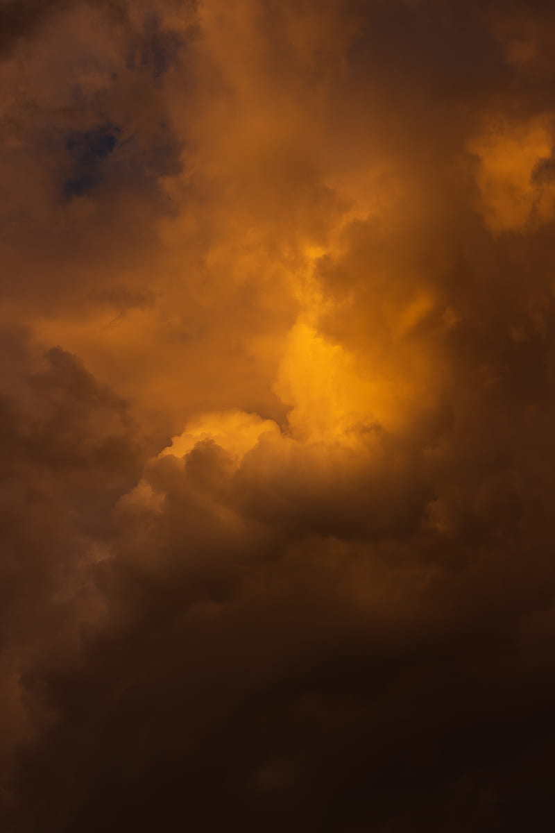 clouds, sky, nature, brown, HD phone wallpaper