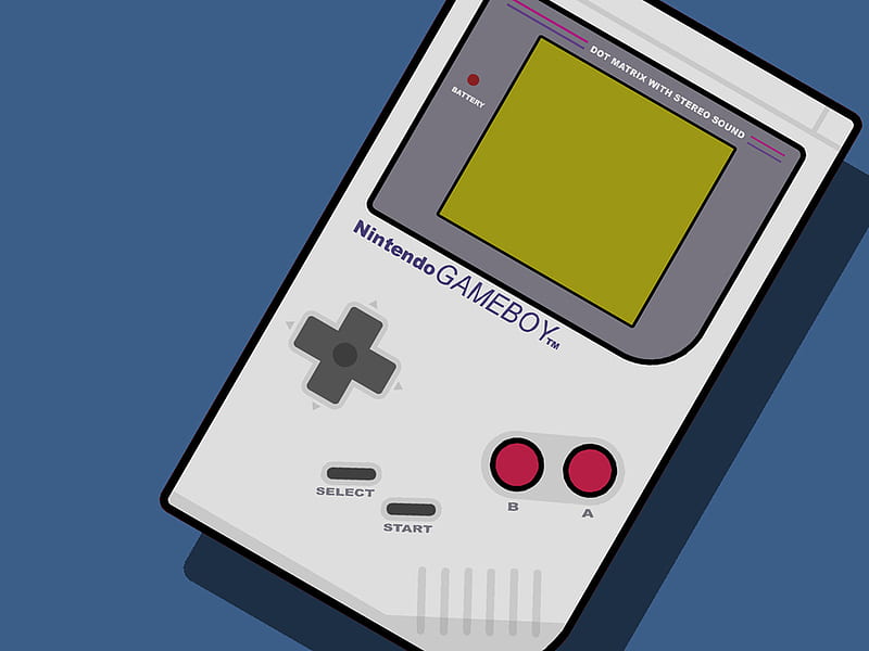 old gameboy, memories, cool, nintendow, black, video games, system, old, console, HD wallpaper