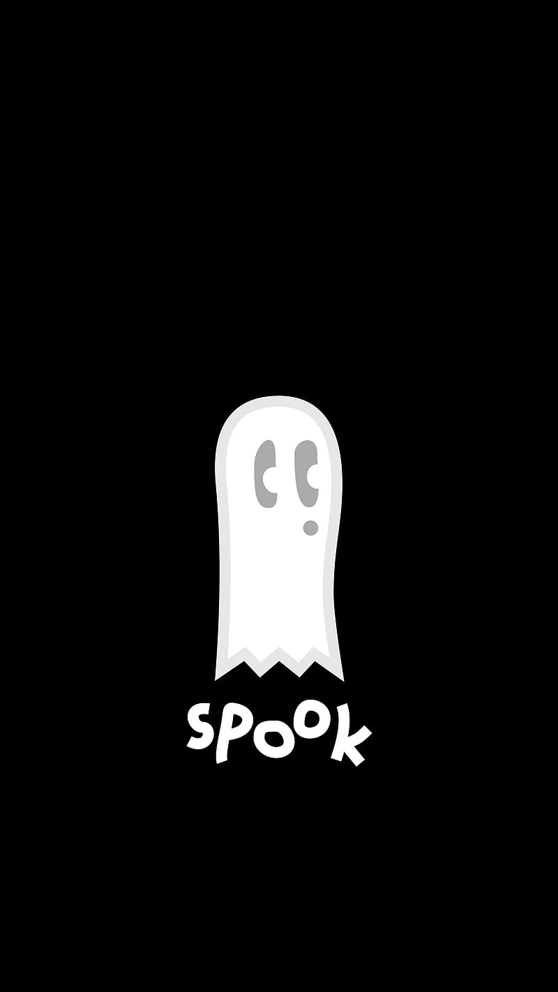 Spooky Ghost, Thomas, black, cartoon, dark, halloween, oled, scary, text,  vector, HD phone wallpaper | Peakpx