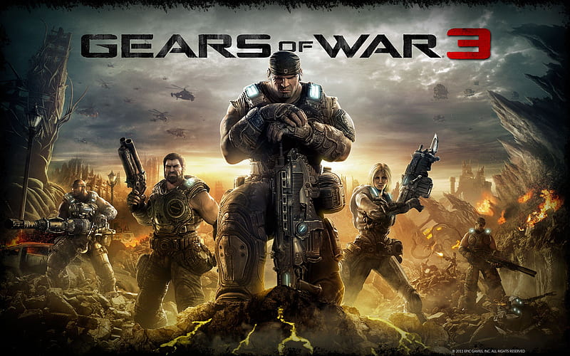 Gears of War 3 poster, HD wallpaper