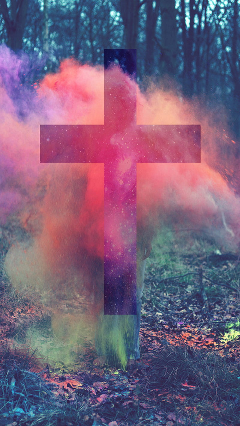 Jesús, bonito, cruz, hierba, rojo, Fondo de pantalla de teléfono HD | Peakpx