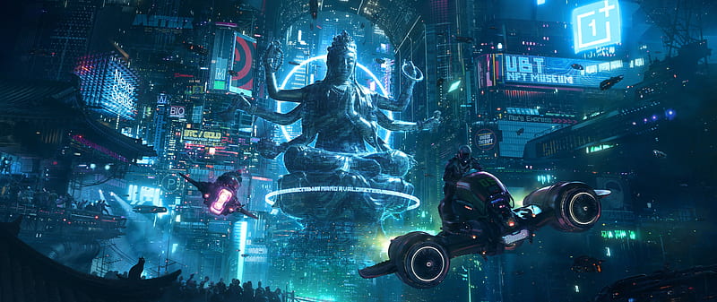 Sci Fi, Cyberpunk, Shiva, HD wallpaper