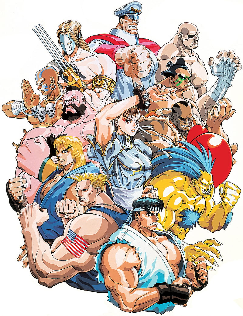 Street Fighter II, blanka, chun-li, dhalsim, e honda, guile, ken