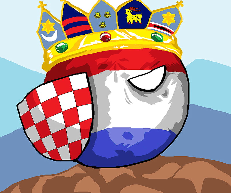 Croatiaball, countryball, croatia, HD wallpaper