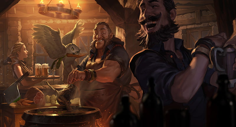 Video Game, Legends of Runeterra, Owl, Tavern, HD wallpaper