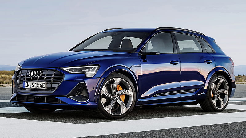 Audi, Audi E-Tron S, Blue Car, Car, Crossover Car, Luxury Car, Mid-Size Car, SUV, HD wallpaper