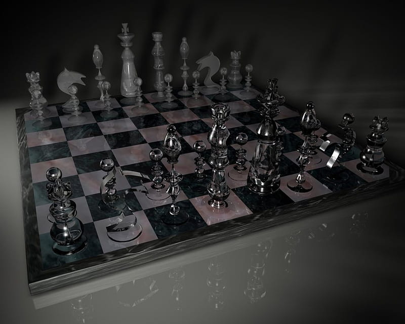 La sala de ajedrez, negro, abstracto, 3d y cg, Fondo de pantalla HD | Peakpx