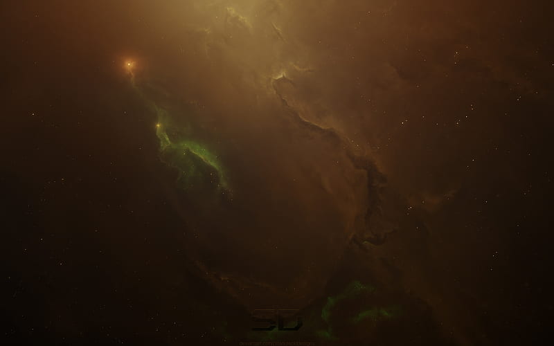 Nebula Space Brown Immersive, nebula, space, digital-universe, HD wallpaper