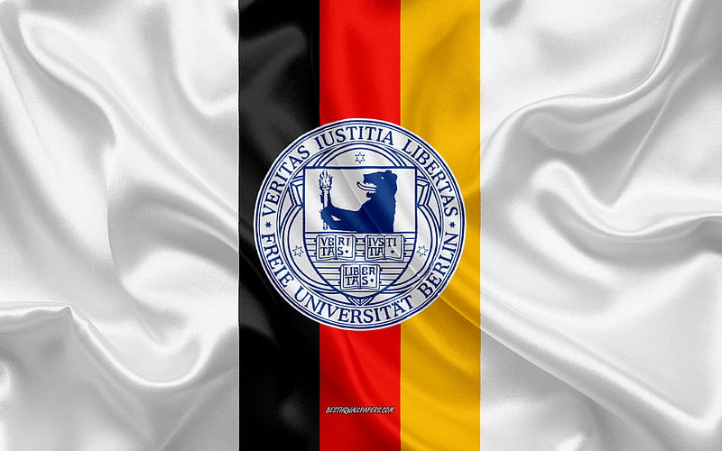 University of Berlin Emblem, German Flag, University of Berlin logo, Berlin, Germany, University of Berlin, HD wallpaper
