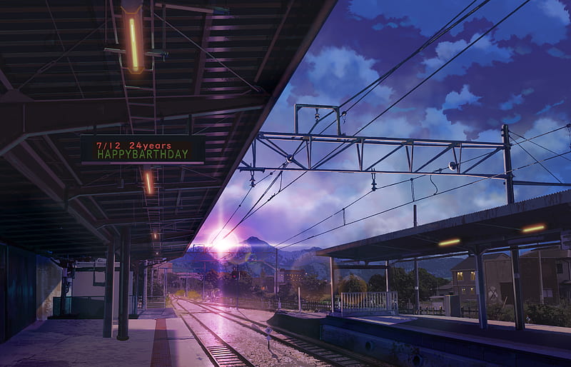 Illustration of an anime train on Craiyon