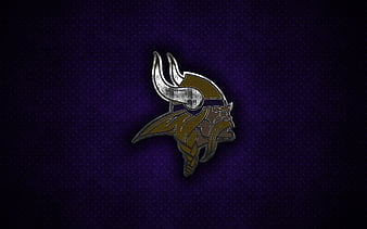 Minnesota Vikings, American football club, metal logo, Minneapolis, Minnesota, USA, creative art, NFL, emblem, purple metal background, american football, National Football League, National Football Conference, HD wallpaper