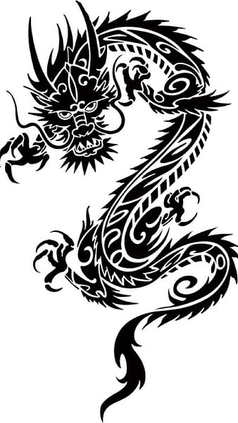 Chinese dragon Japanese dragon Tattoo China, dragon, legendary Creature,  dragon, monochrome png | PNGWing