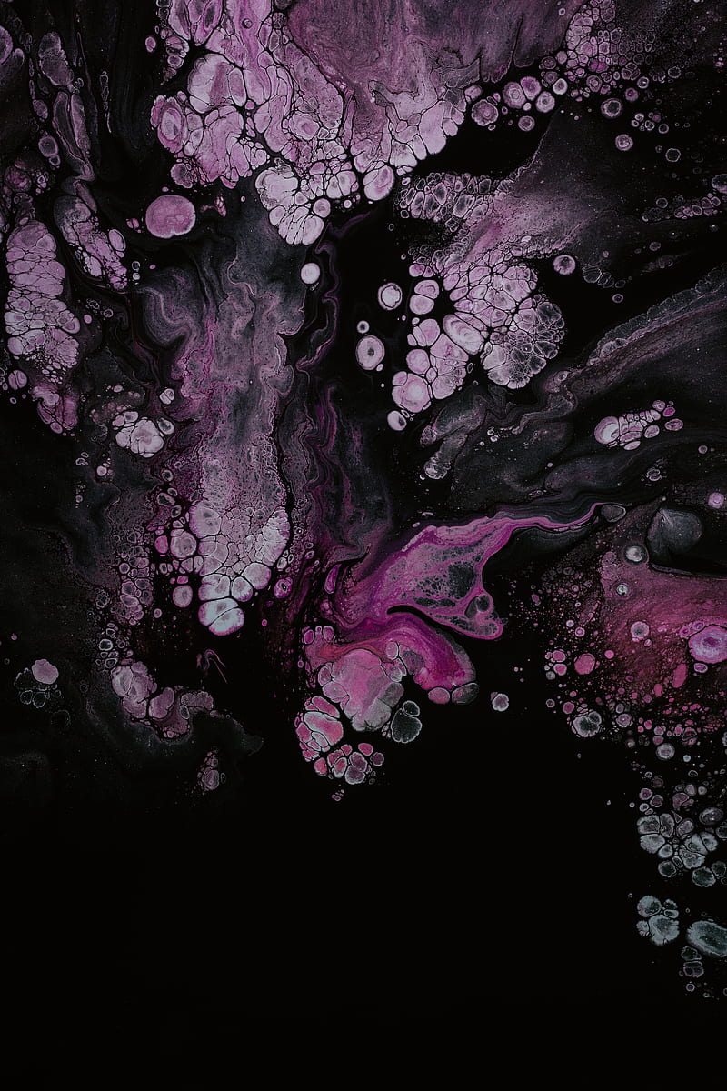 bubbles, stains, texture, liquid, dark, HD phone wallpaper