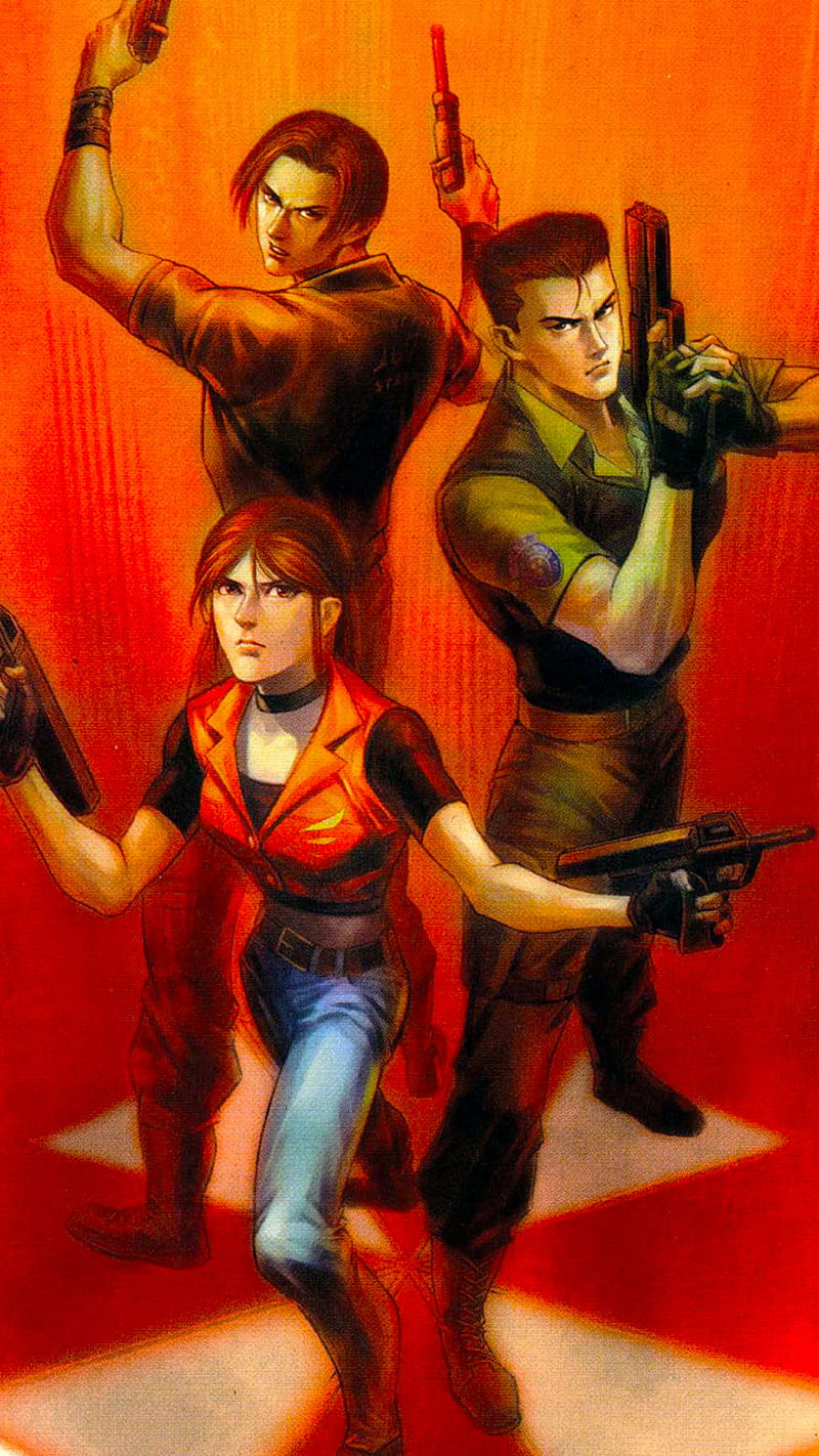 Resident evil cvx, resident evil, claire redfield, chris redfield, steve burnside, cvx, code veronica, HD phone wallpaper