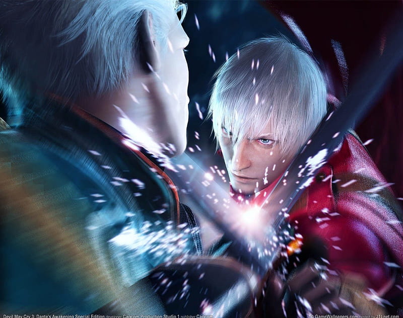 devil may cry(the battle of brothers), dante, virgil, devil may cry, HD wallpaper