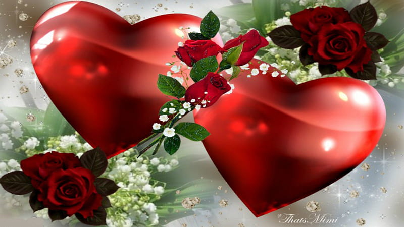 Classic Love ~*~, valentines, red, romantic, love, corazones, HD ...