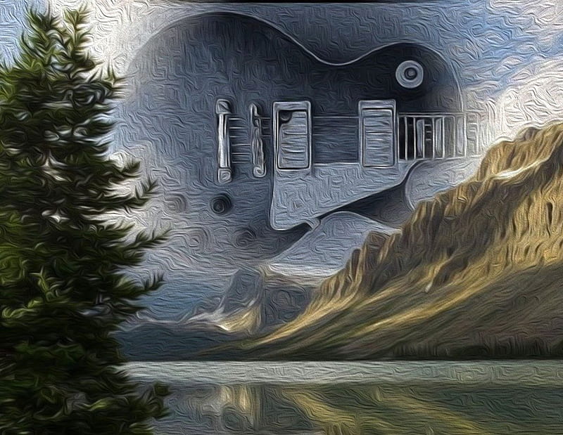 sky guitar, les paul standard, gibson guitars, guitar, music, HD wallpaper