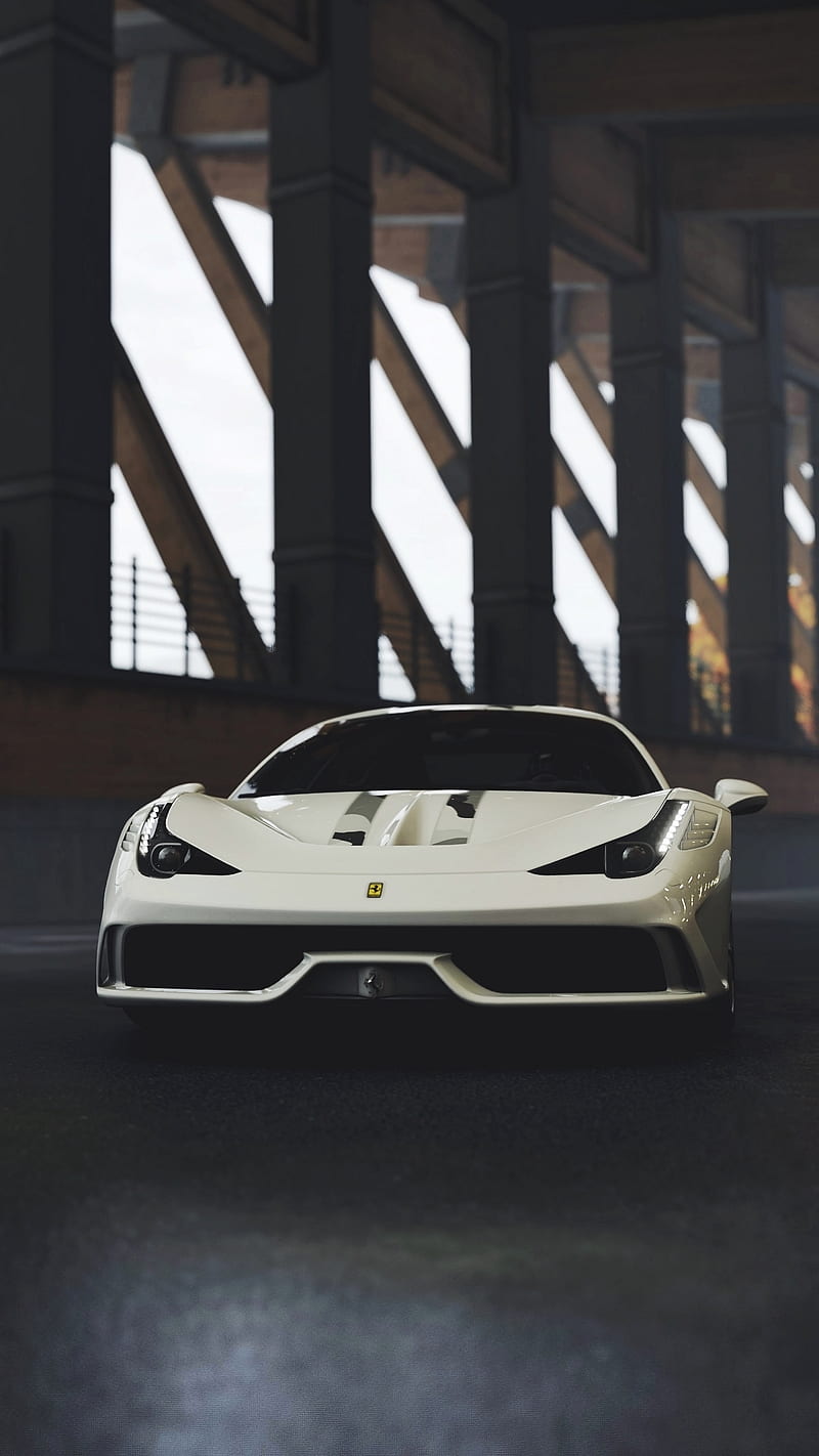 white ferrari 458 speciale wallpaper