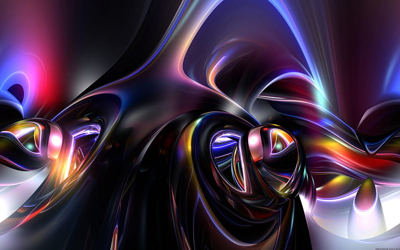 Flowing, bryce, neon, abstract, 1920x1200, HD wallpaper