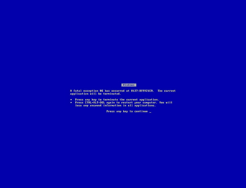 Blue Screen of Death, windows, death, computer, microsoft, screen, blue, HD wallpaper