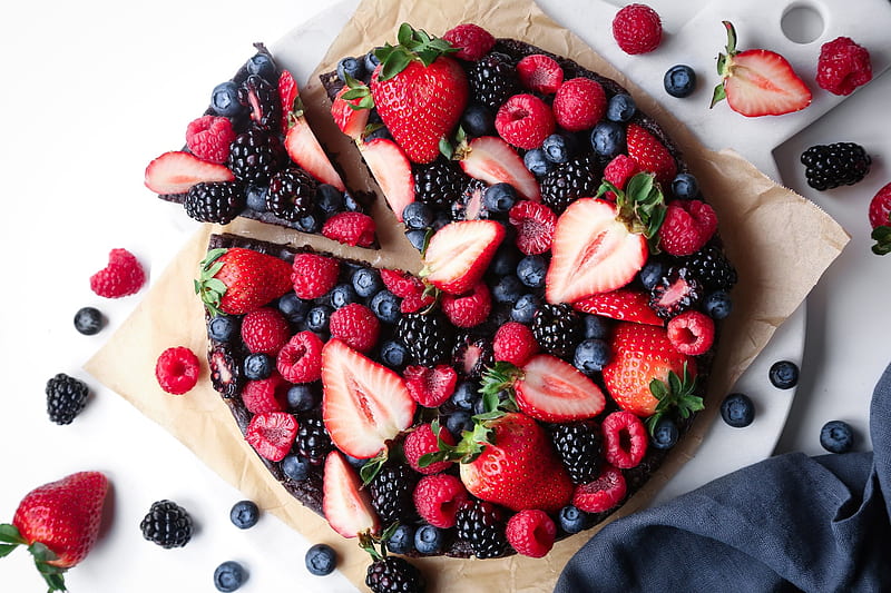 Food, Pie, Berry, Raspberry, Strawberry, Blackberry, Blueberry, Fruit, HD wallpaper