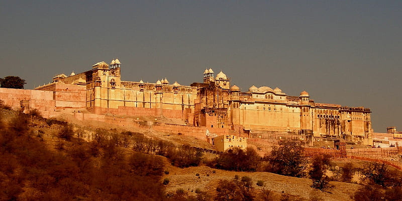 The Amer Fort Jaipur, Rajasthan India, HD wallpaper