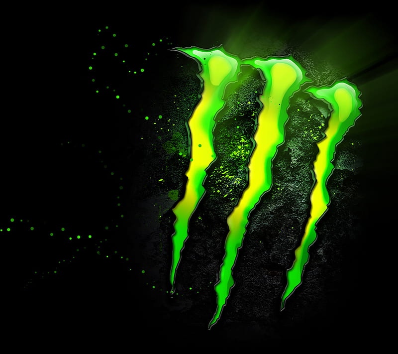 Green Monster, energy, fish, logo, monster, monsters, shrimp, HD wallpaper