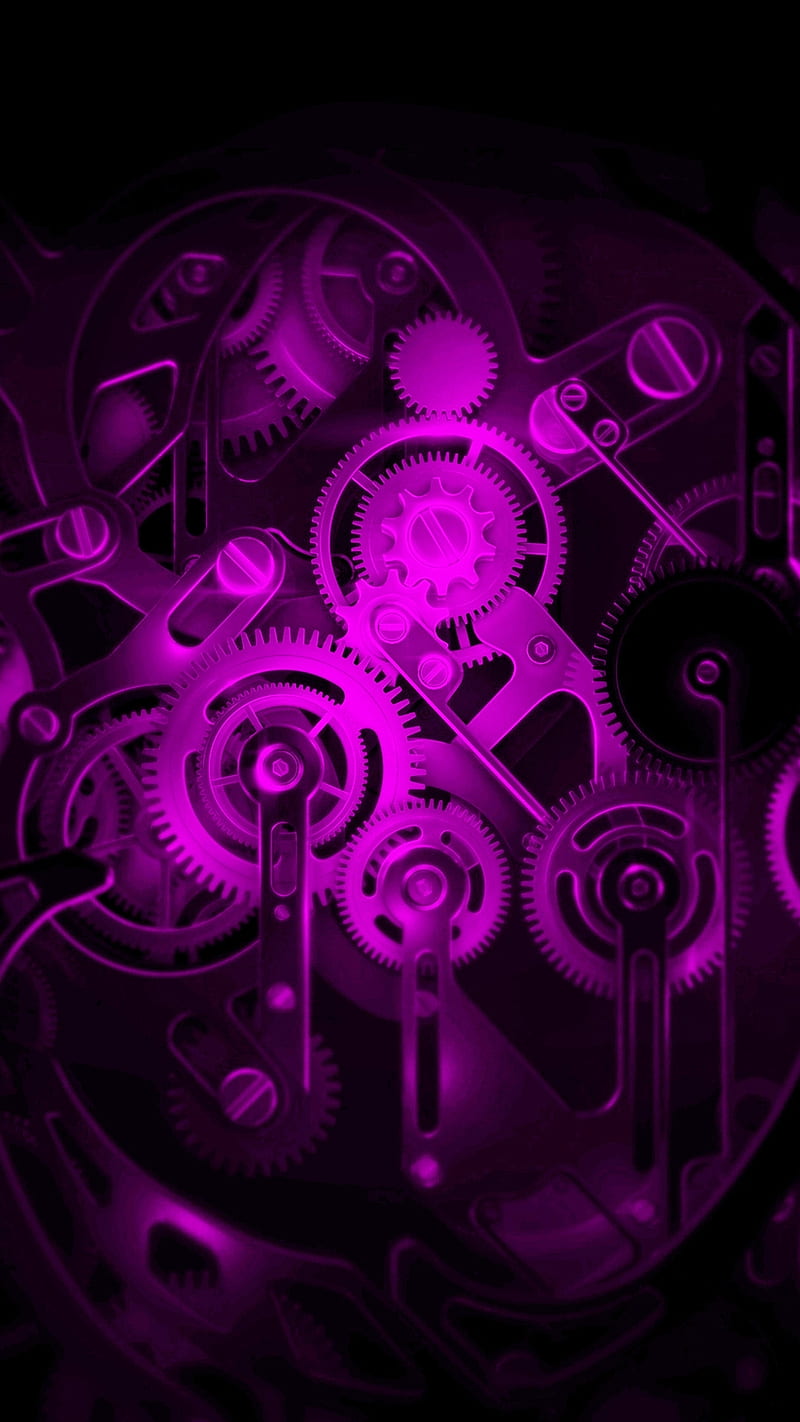 Purple Gears, abstrct, colors, HD mobile wallpaper | Peakpx