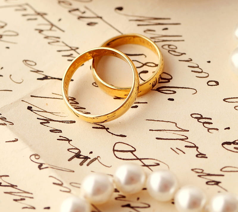 Marriage, happiness, love, rings, HD wallpaper